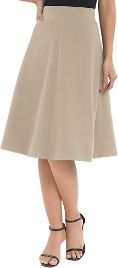 Beige A-Line Skirt